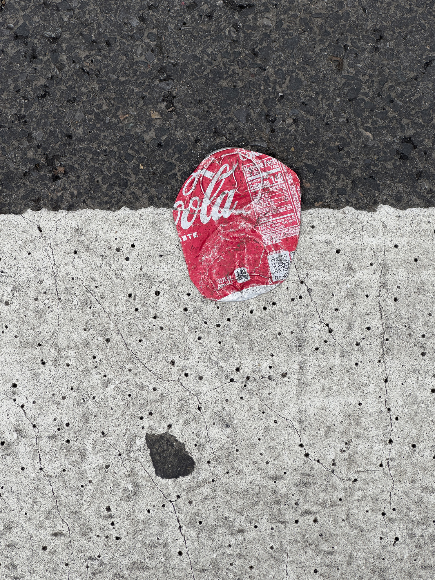 Christoph Radke, New York City, road and coke can, 2024